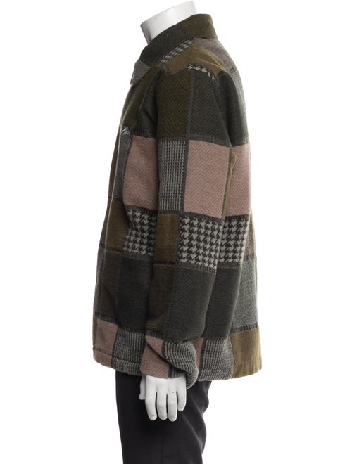 KITH Wool Plaid Print Peacoat