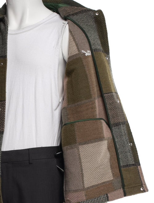 KITH Wool Plaid Print Peacoat