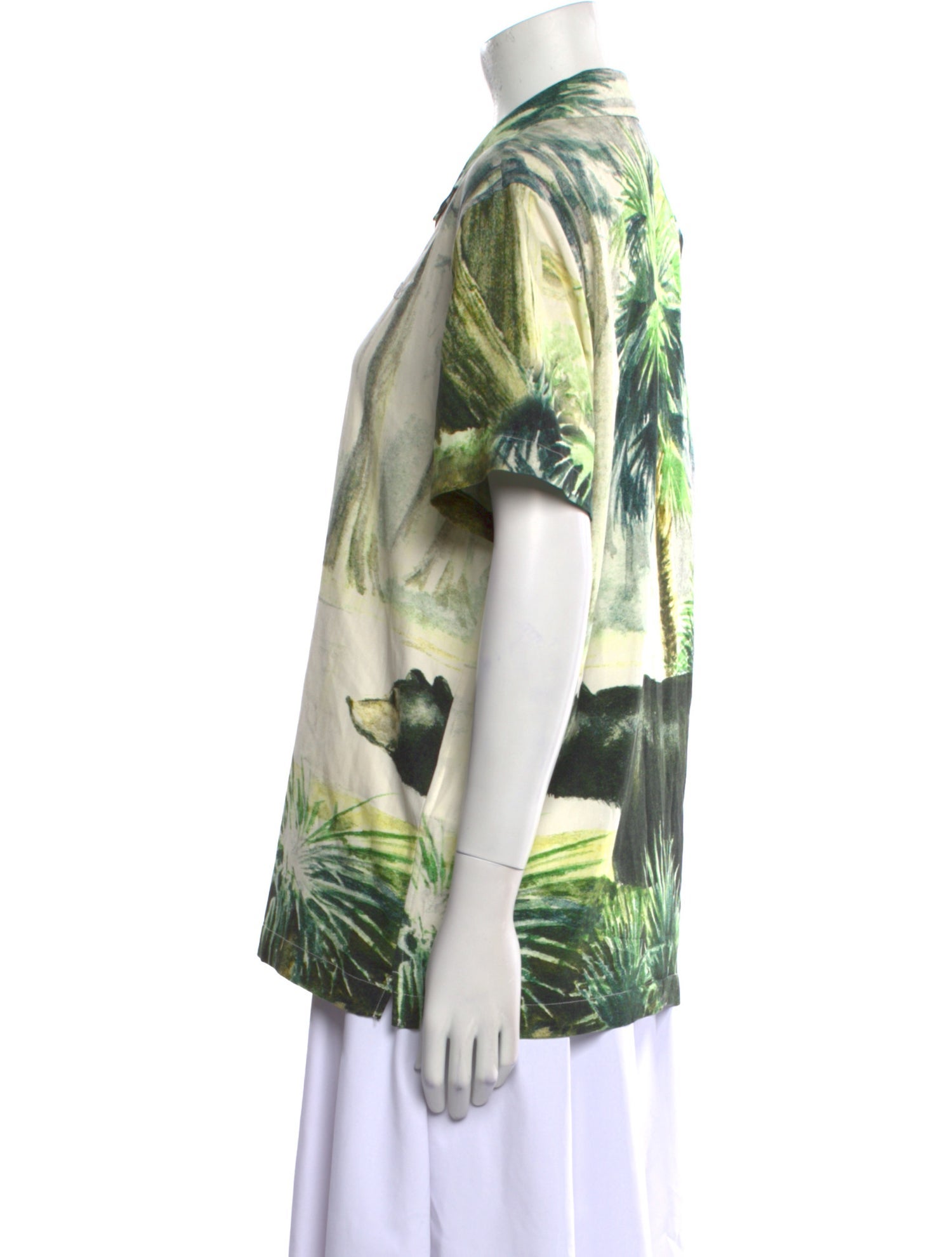 KITH Silk Printed Button-Up Top