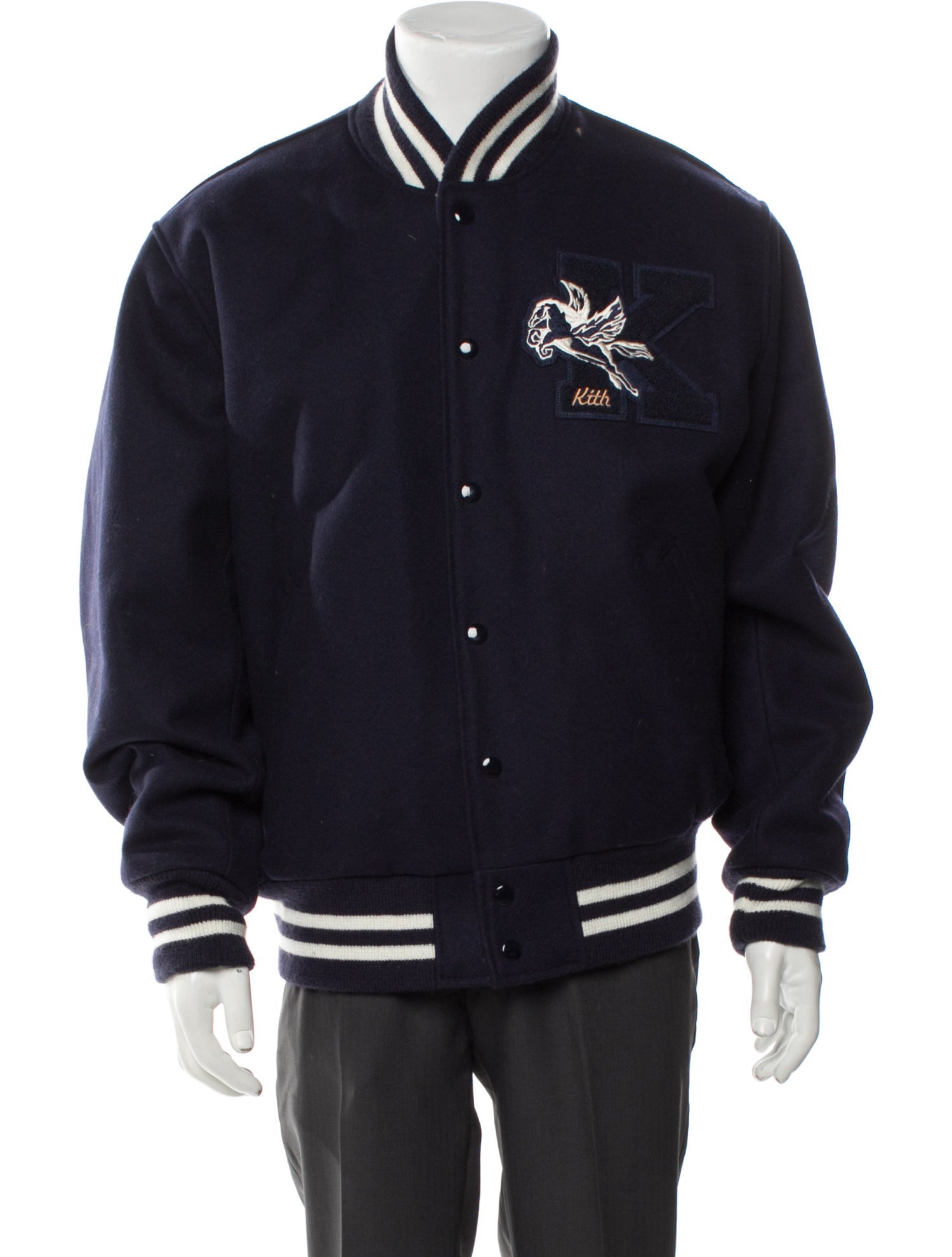 KITH Wool Striped Varsity Jacket