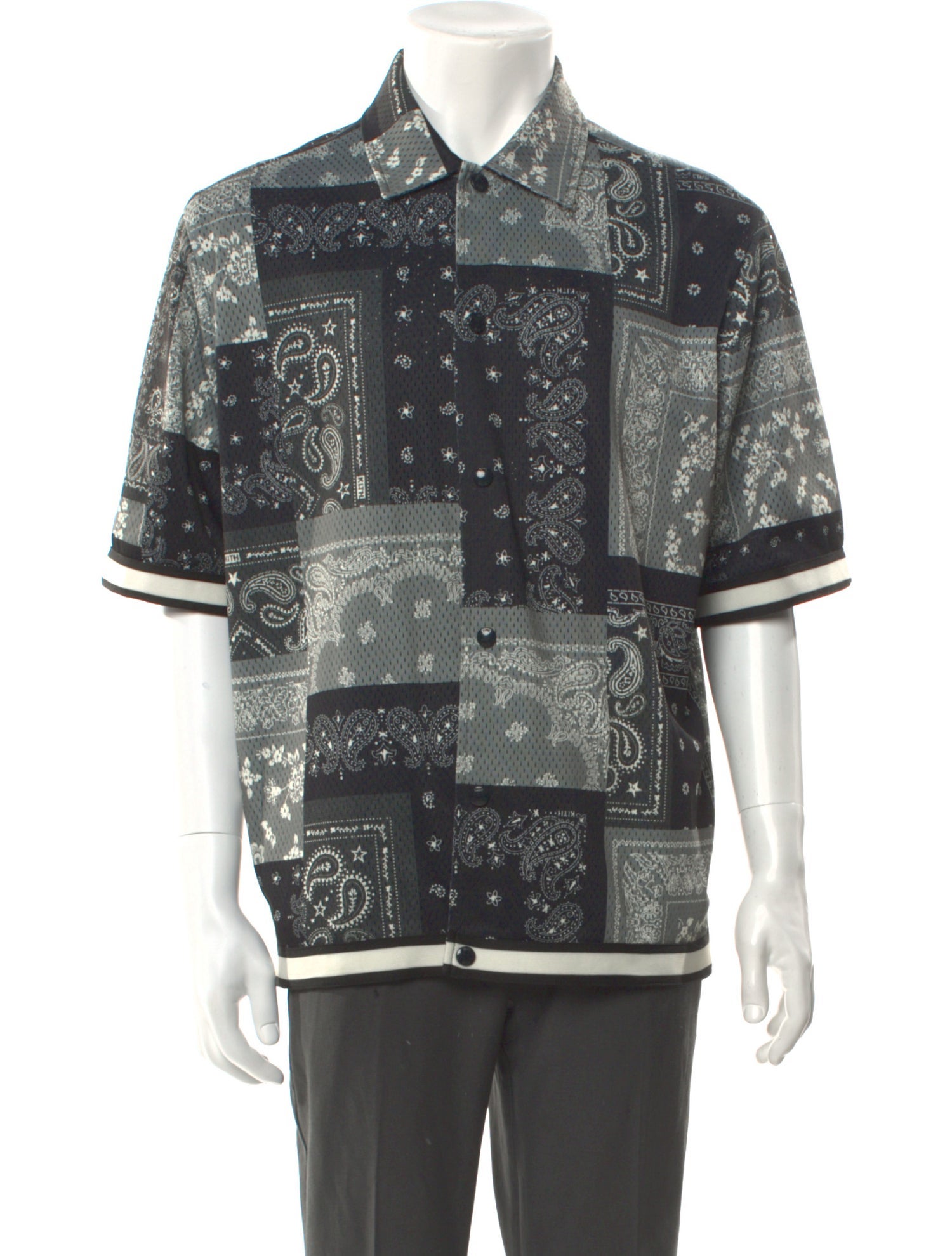 KITH Paisley Print Three-Quarter Sleeve Shirt