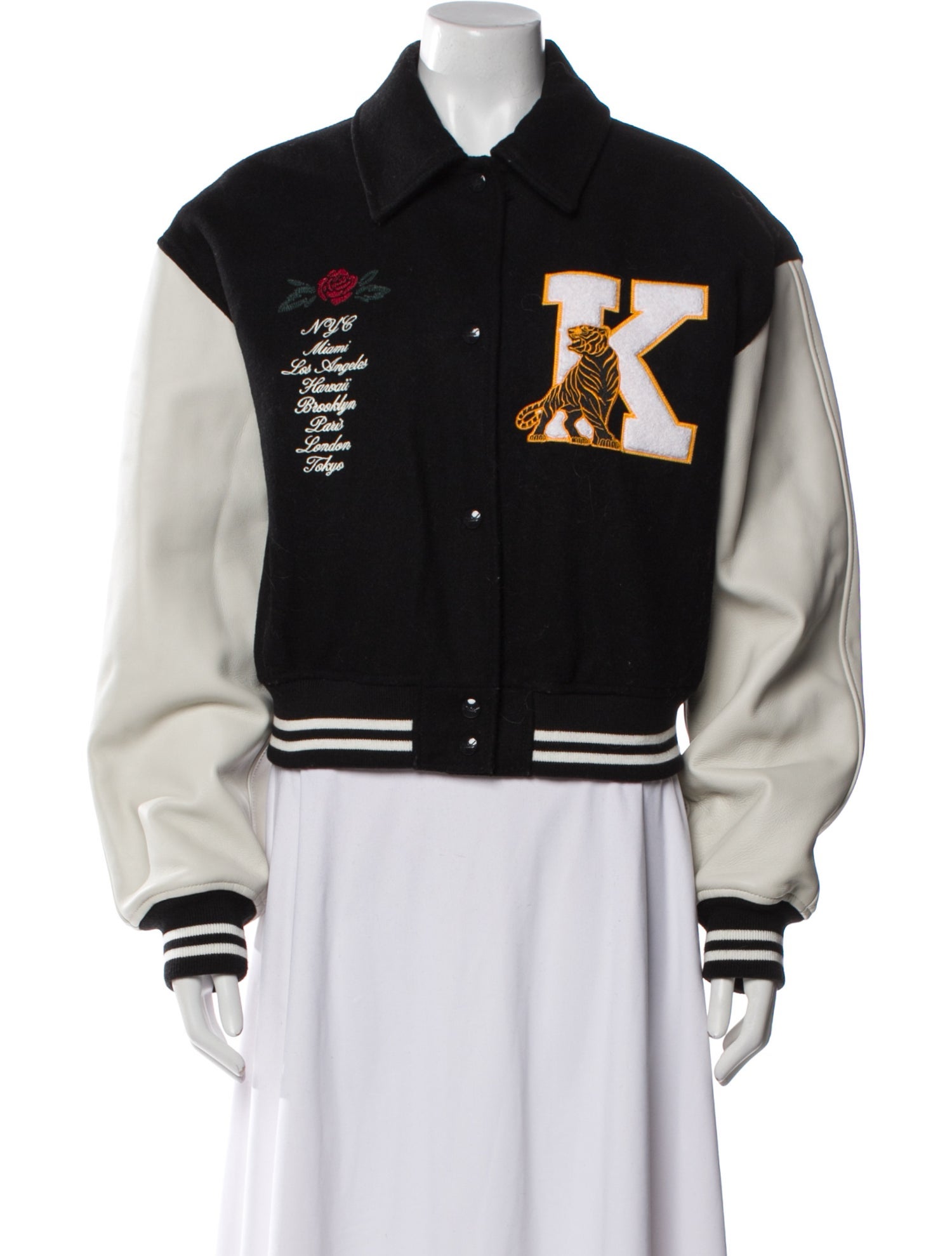 KITH Wool Floral Print Bomber Jacket