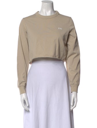 KITH Crew Neck Long Sleeve Crop Top