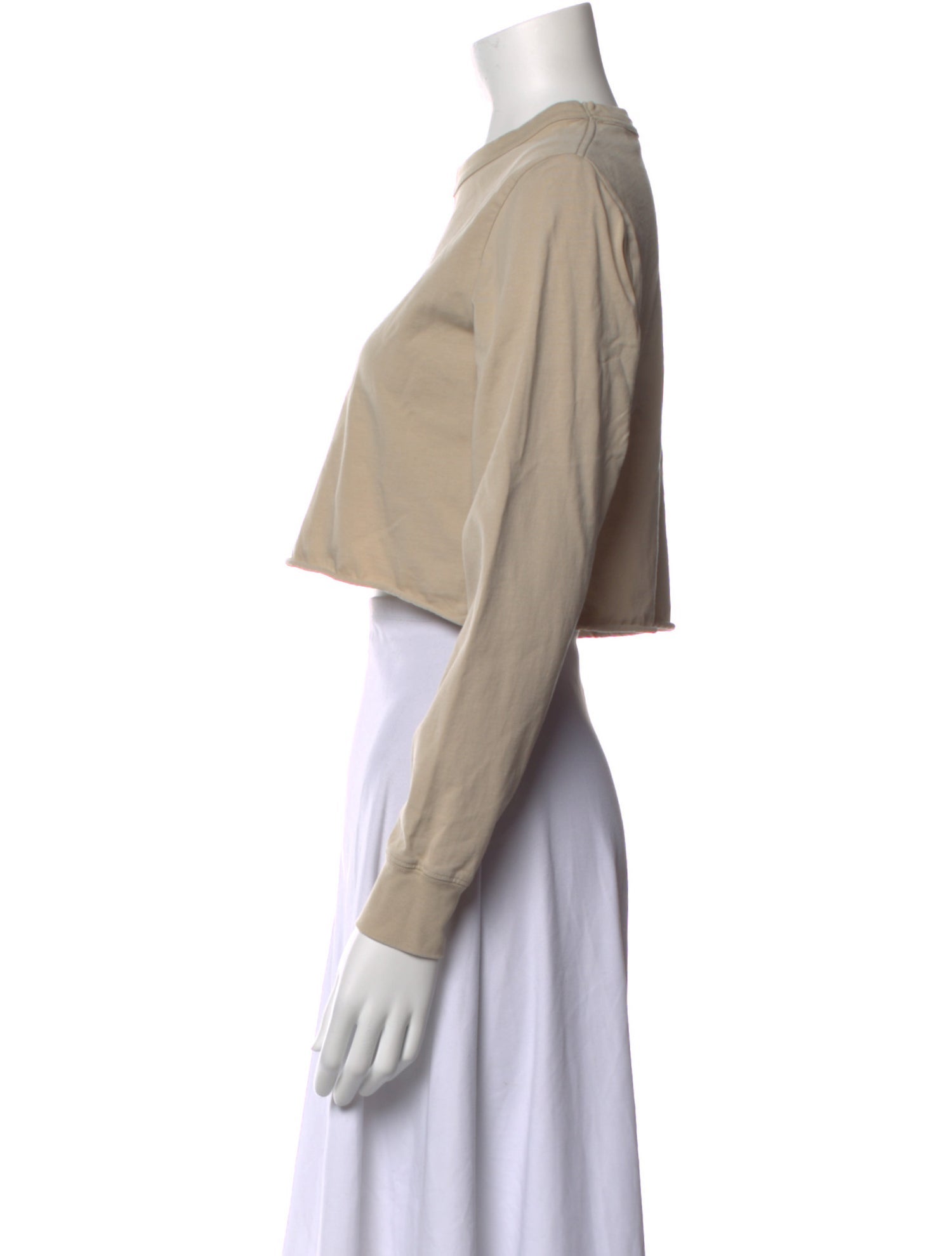 KITH Crew Neck Long Sleeve Crop Top