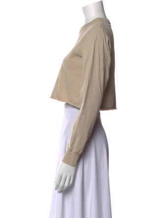 KITH Crew Neck Long Sleeve Crop Top