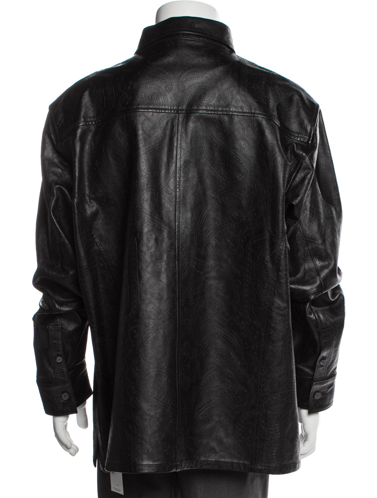 Lambskin Paisley Print Moto Jacket