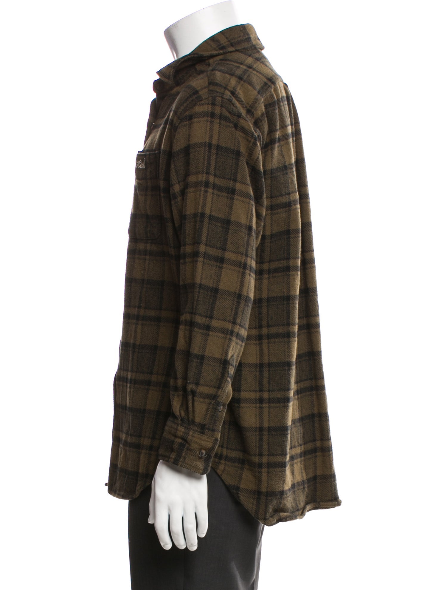 KITH Plaid Print Long Sleeve Dress Shirt