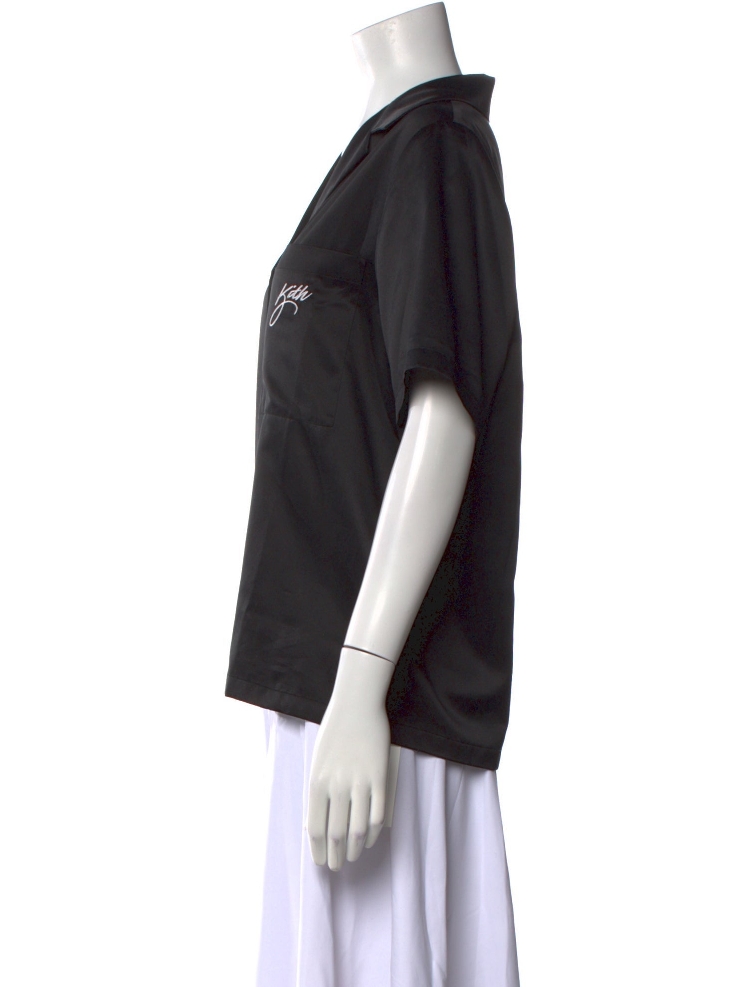 KITH V-Neck Short Sleeve Button-Up Top