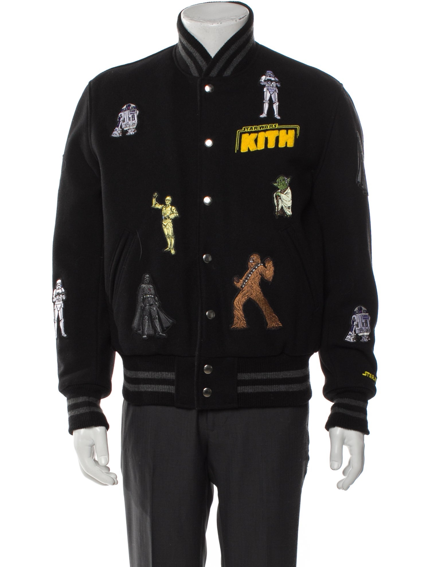 KITH Wool Graphic Print Varsity Jacket