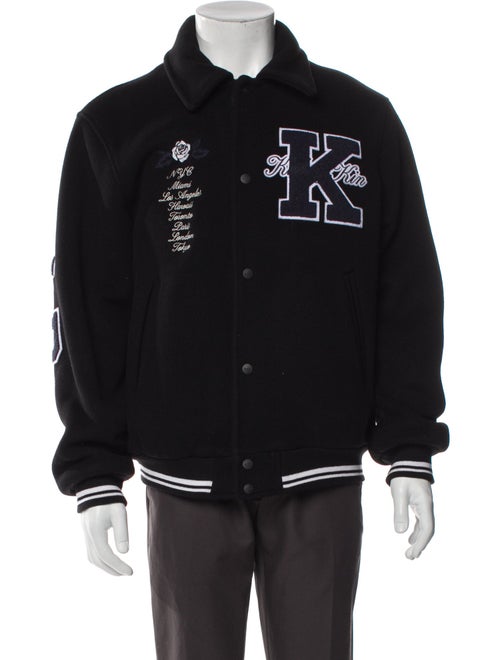 KITH Virgin Wool Graphic Print Varsity Jacket