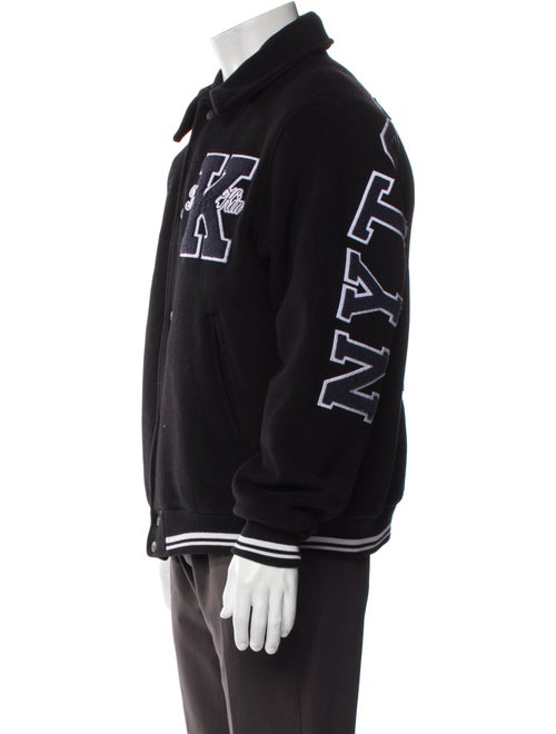 KITH Virgin Wool Graphic Print Varsity Jacket