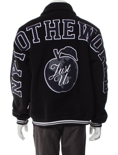 KITH Virgin Wool Graphic Print Varsity Jacket