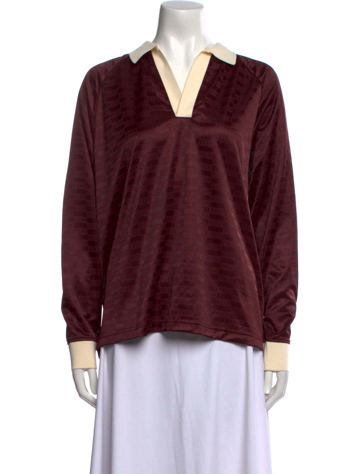 KITH V-Neck Long Sleeve Blouse