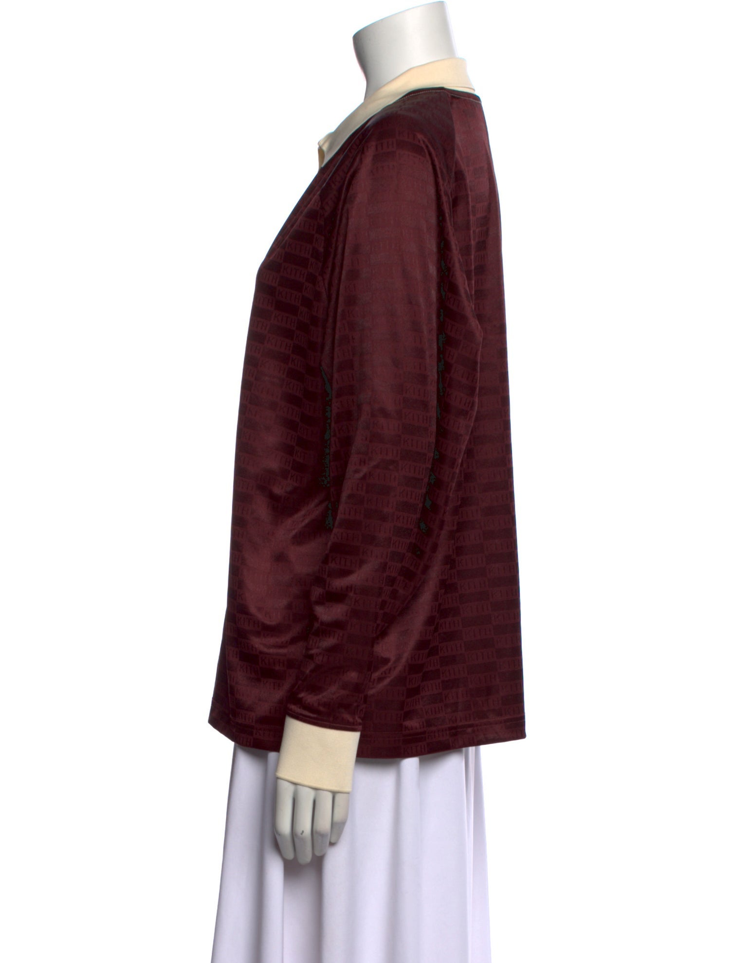 KITH V-Neck Long Sleeve Blouse