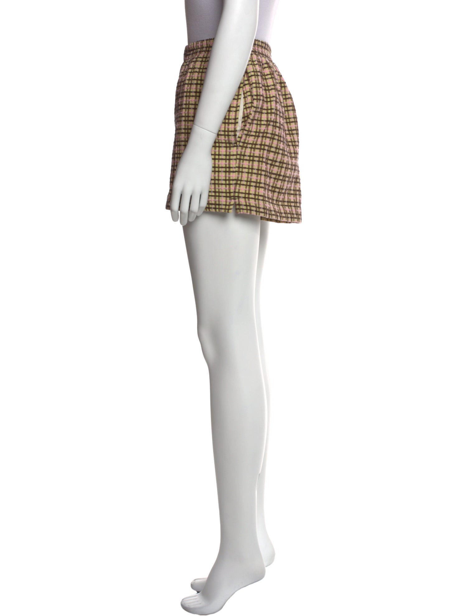 KITH Plaid Print Mini Shorts