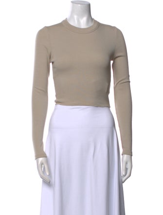 KITH Crew Neck Long Sleeve Crop Top