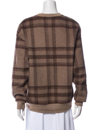 KITH Wool Plaid Print Sweatshirt