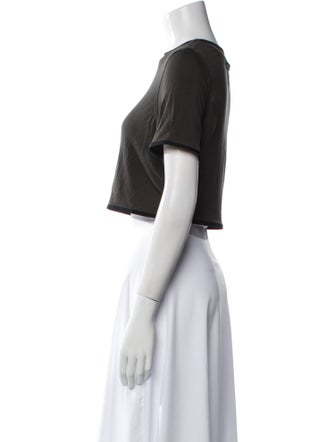 KITH Bateau Neckline Short Sleeve Crop Top