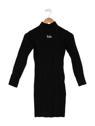 Kith Kids Girls' Embroidered Long Sleeve Turtleneck Dress