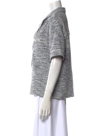 KITH Tweed Pattern Short Sleeve Button-Up Top