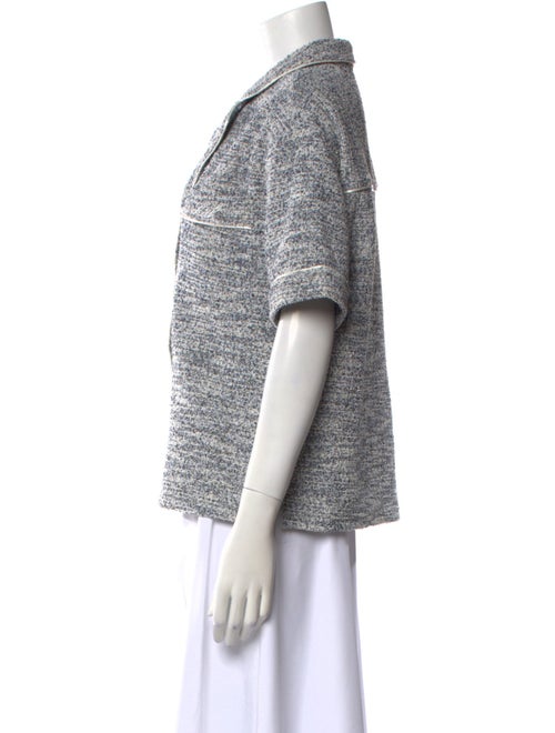 KITH Tweed Pattern Short Sleeve Button-Up Top