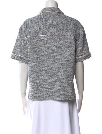 KITH Tweed Pattern Short Sleeve Button-Up Top