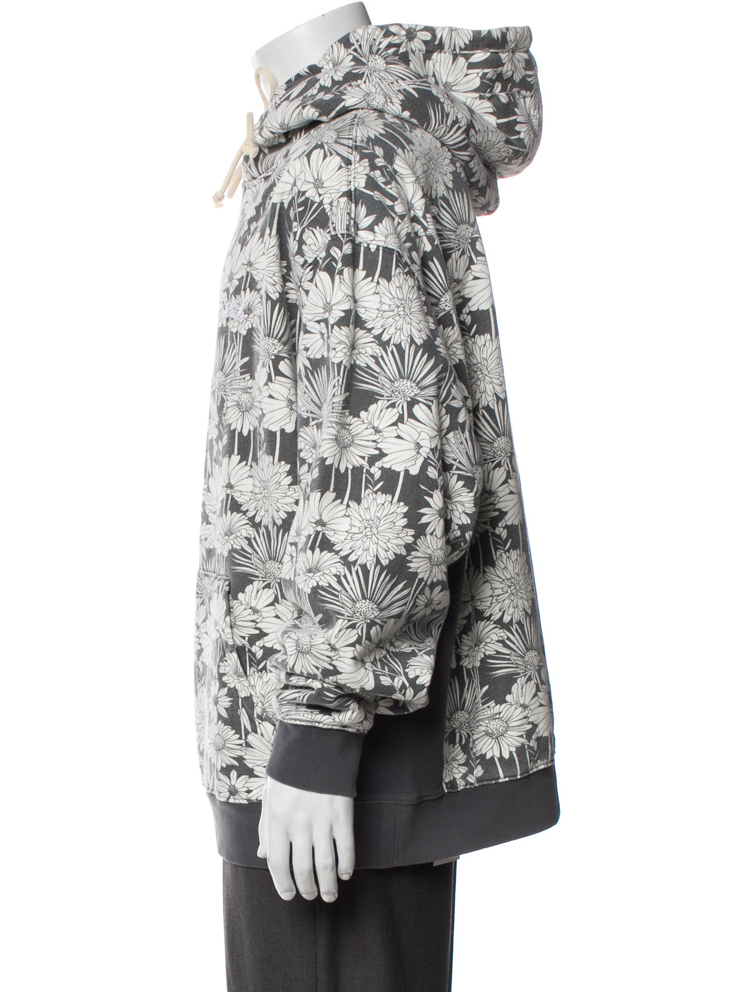 KITH Floral Print Crew Neck Hoodie