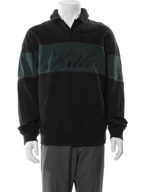 KITH Colorblock Pattern V-Neck Hoodie