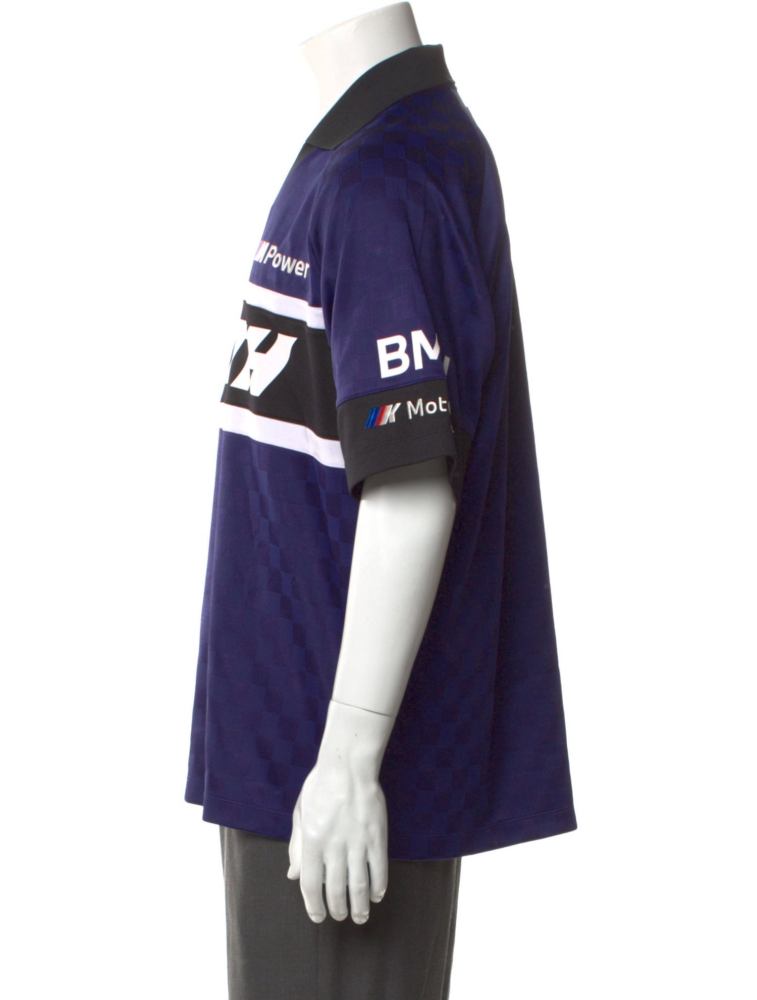 KITH x BMW Striped Collar Polo Shirt