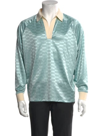 KITH V-Neck Long Sleeve Polo Shirt