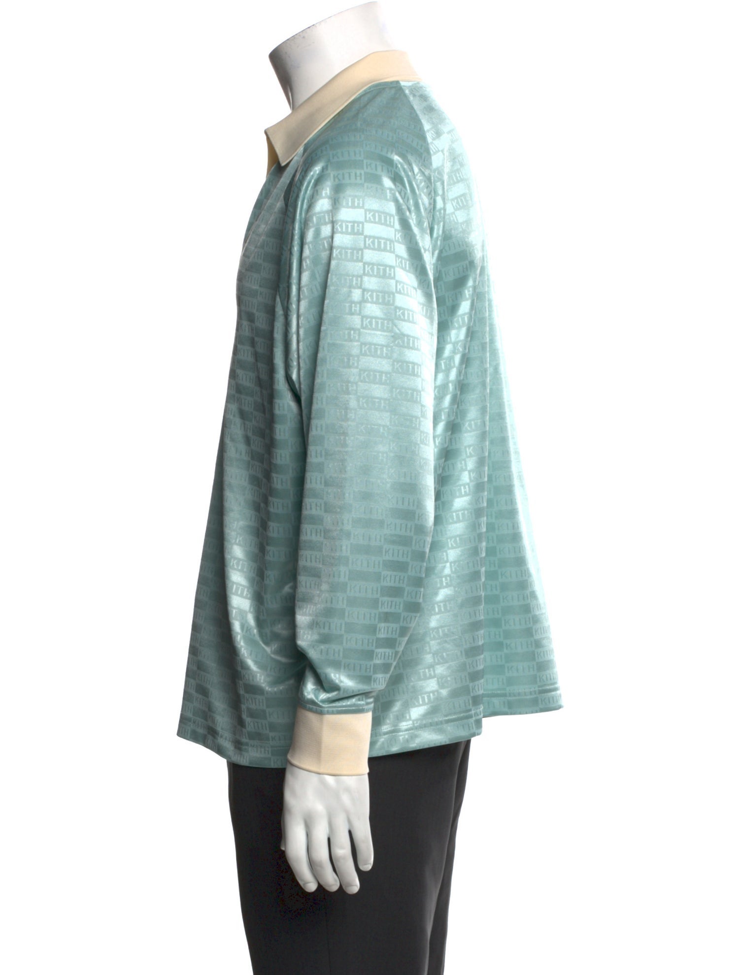 KITH V-Neck Long Sleeve Polo Shirt