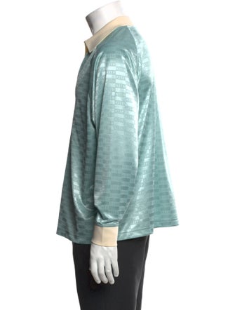 KITH V-Neck Long Sleeve Polo Shirt