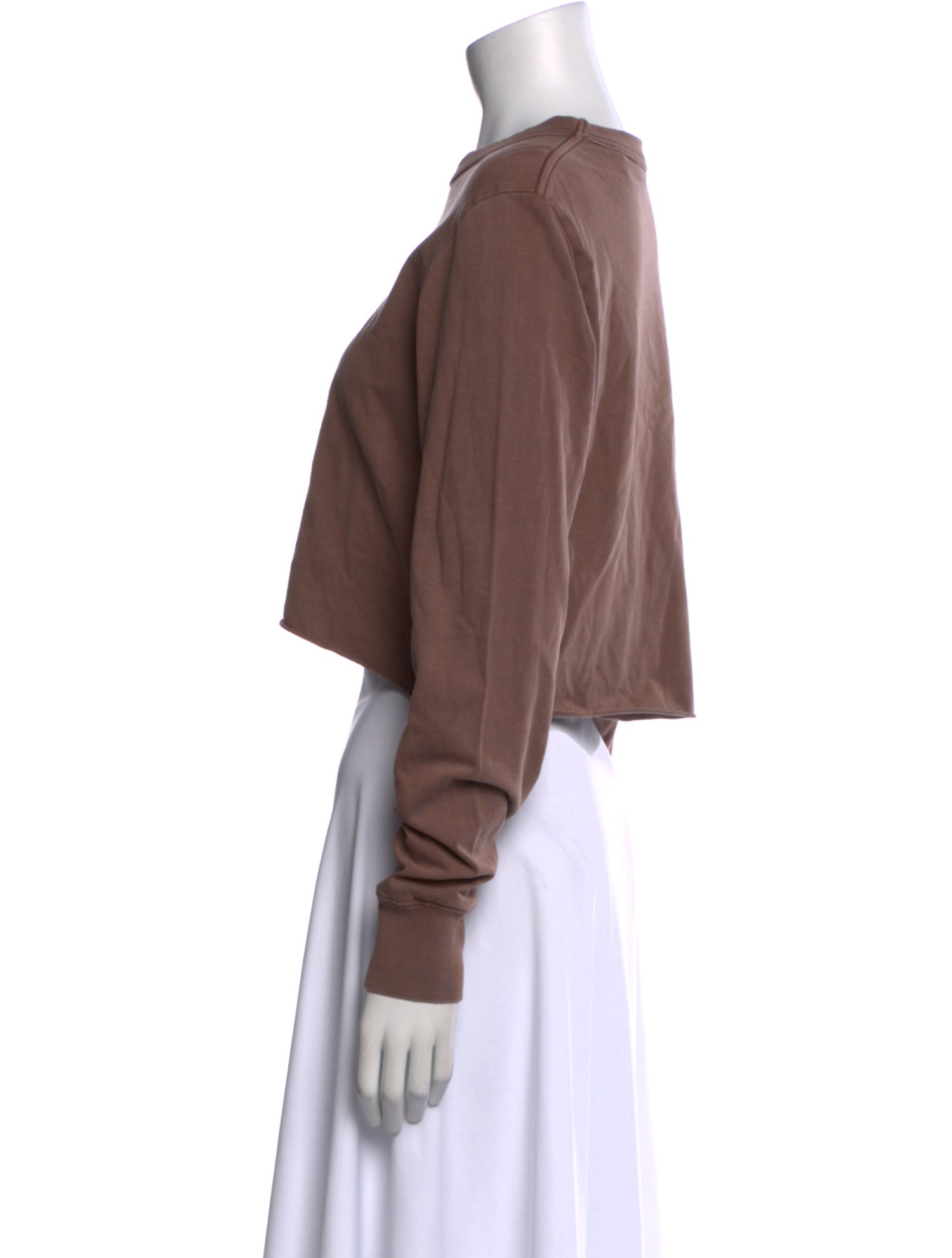 KITH Scoop Neck Long Sleeve Crop Top