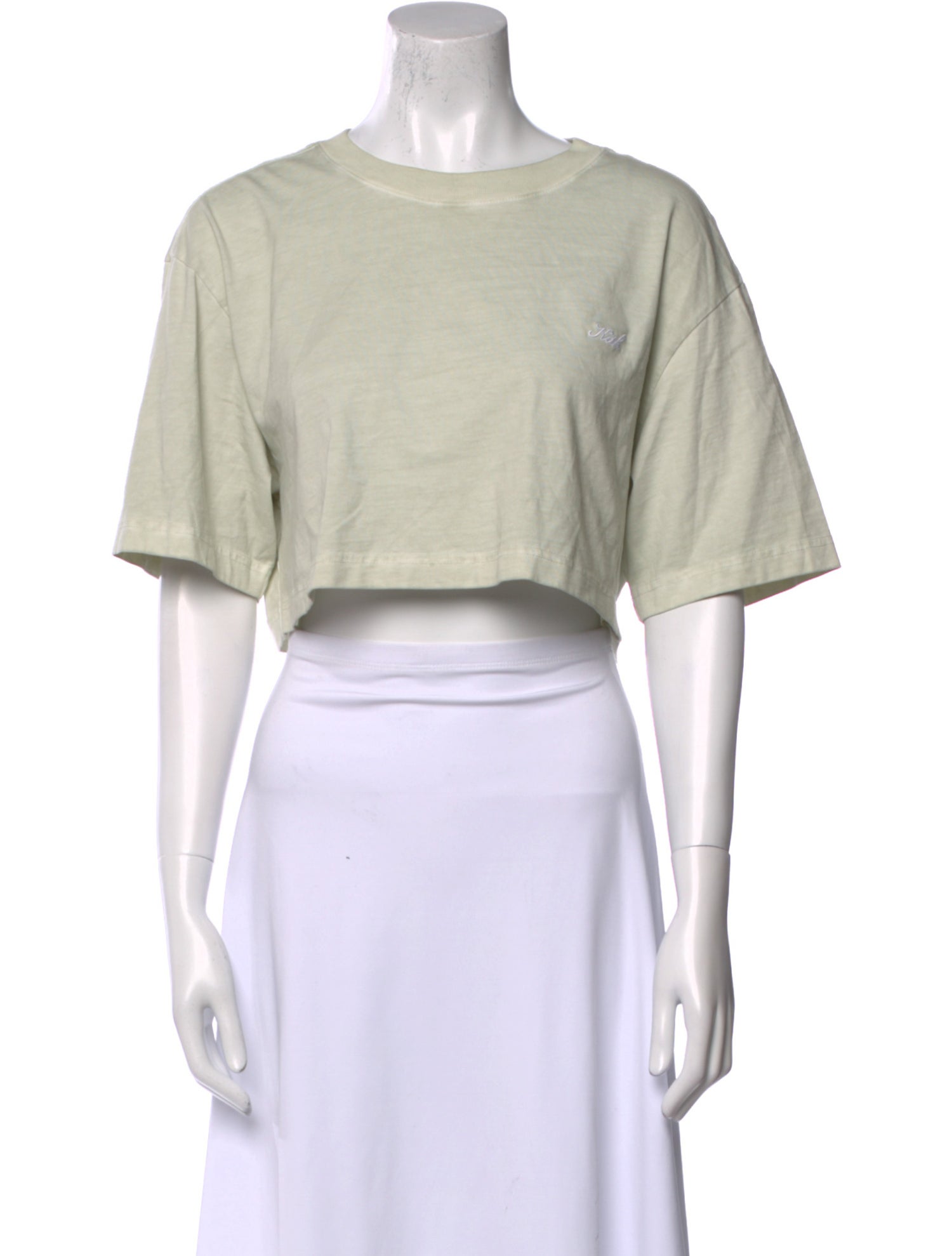 KITH Bateau Neckline Short Sleeve Crop Top