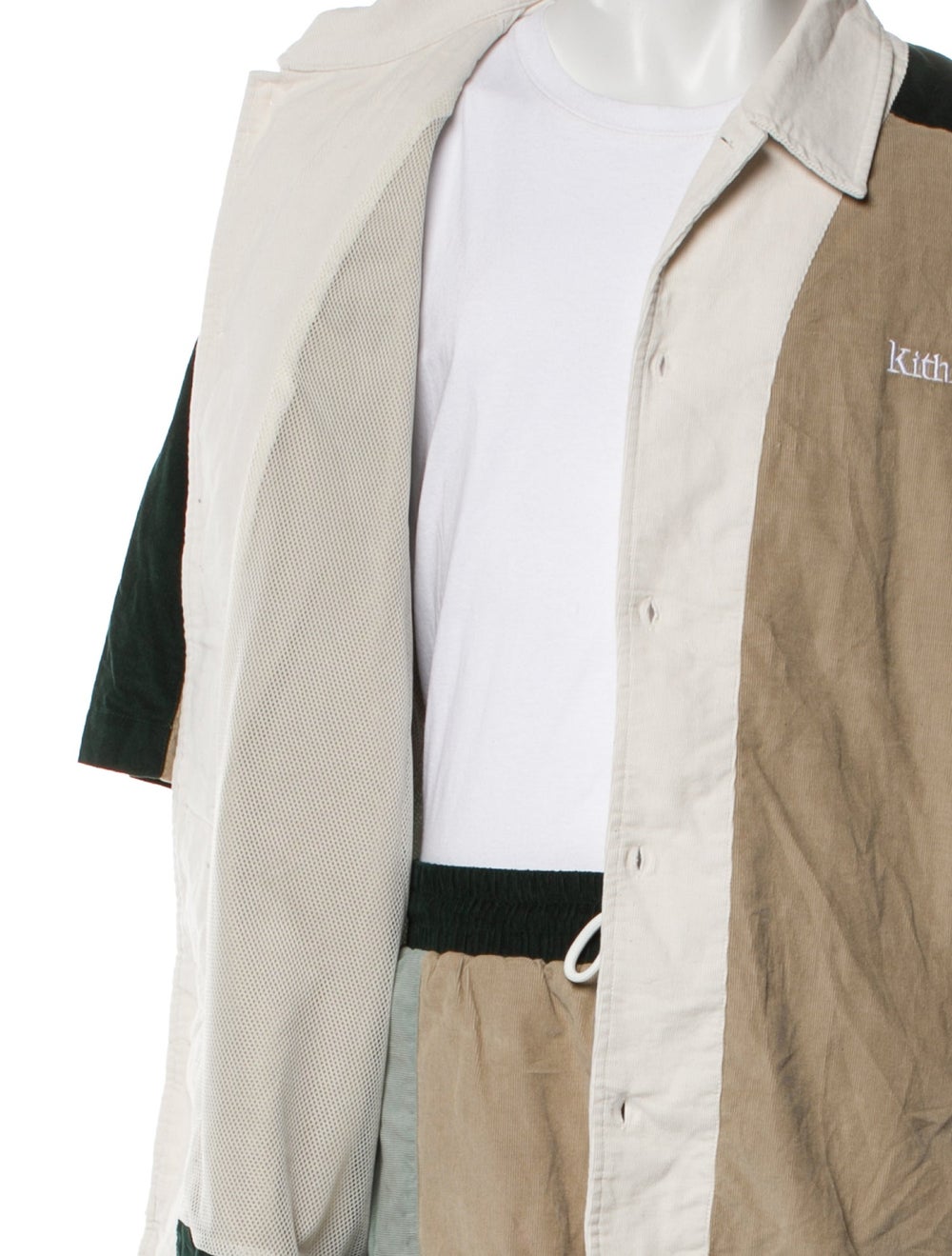 Kith Lounge Set Neutrals Colorblock Pattern Pleat… - image 5