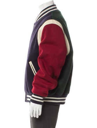 KITH Virgin Wool Colorblock Pattern Varsity Jacket