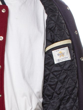 KITH Virgin Wool Colorblock Pattern Varsity Jacket