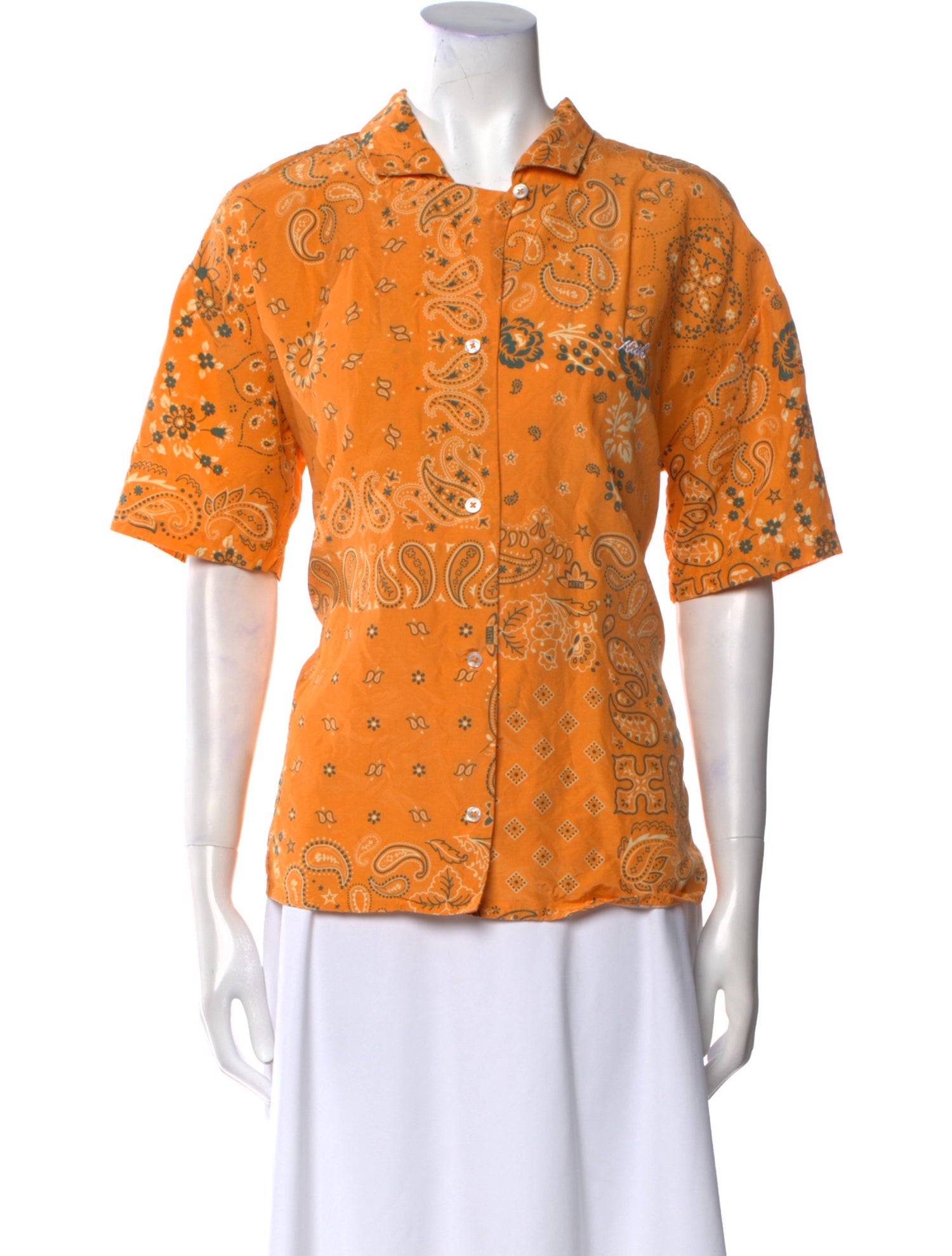 KITH Printed Short Sleeve Button-Up Top