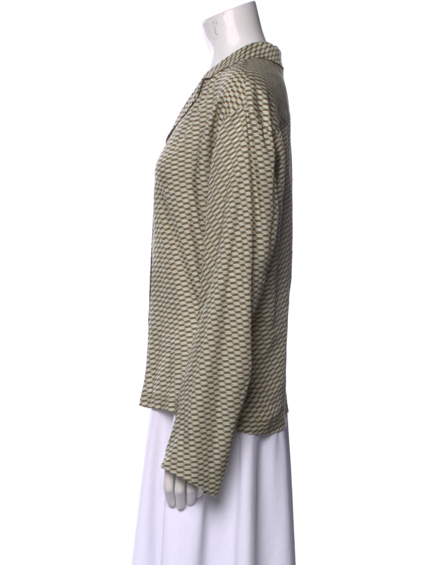 KITH Printed Long Sleeve Button-Up Top