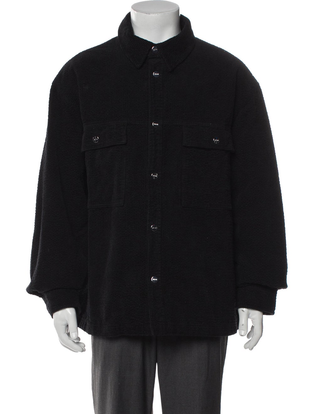 Kith Denim Jacket Black Spread Collar Patch Pocke… - image 1