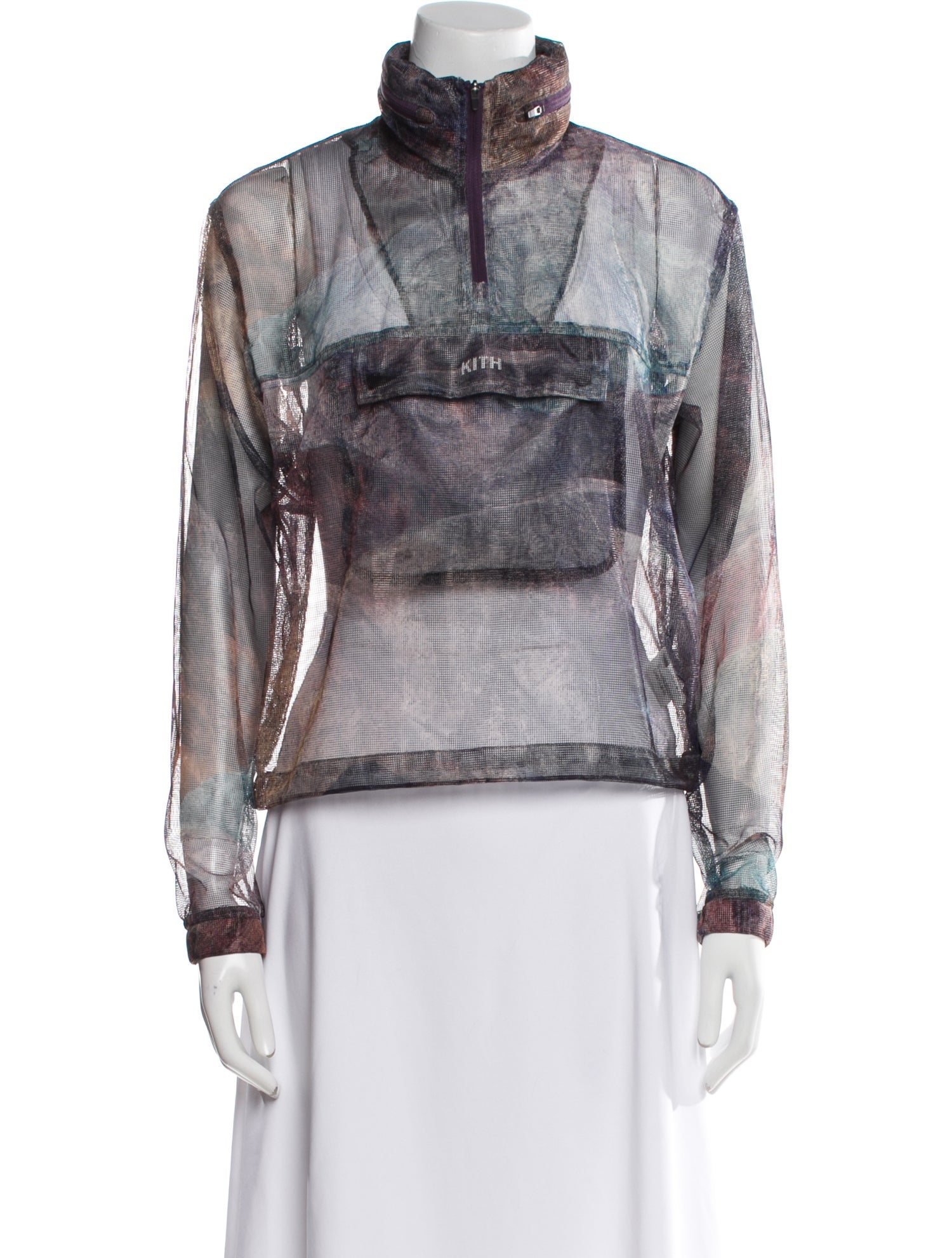 KITH Mesh Graphic Print Biker Jacket