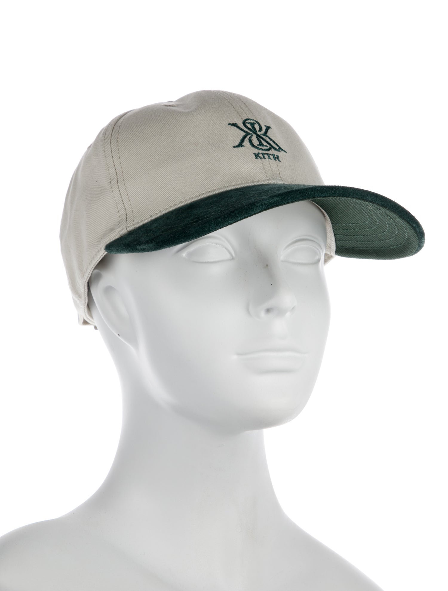 KITH mens neutral and green baseball hat
