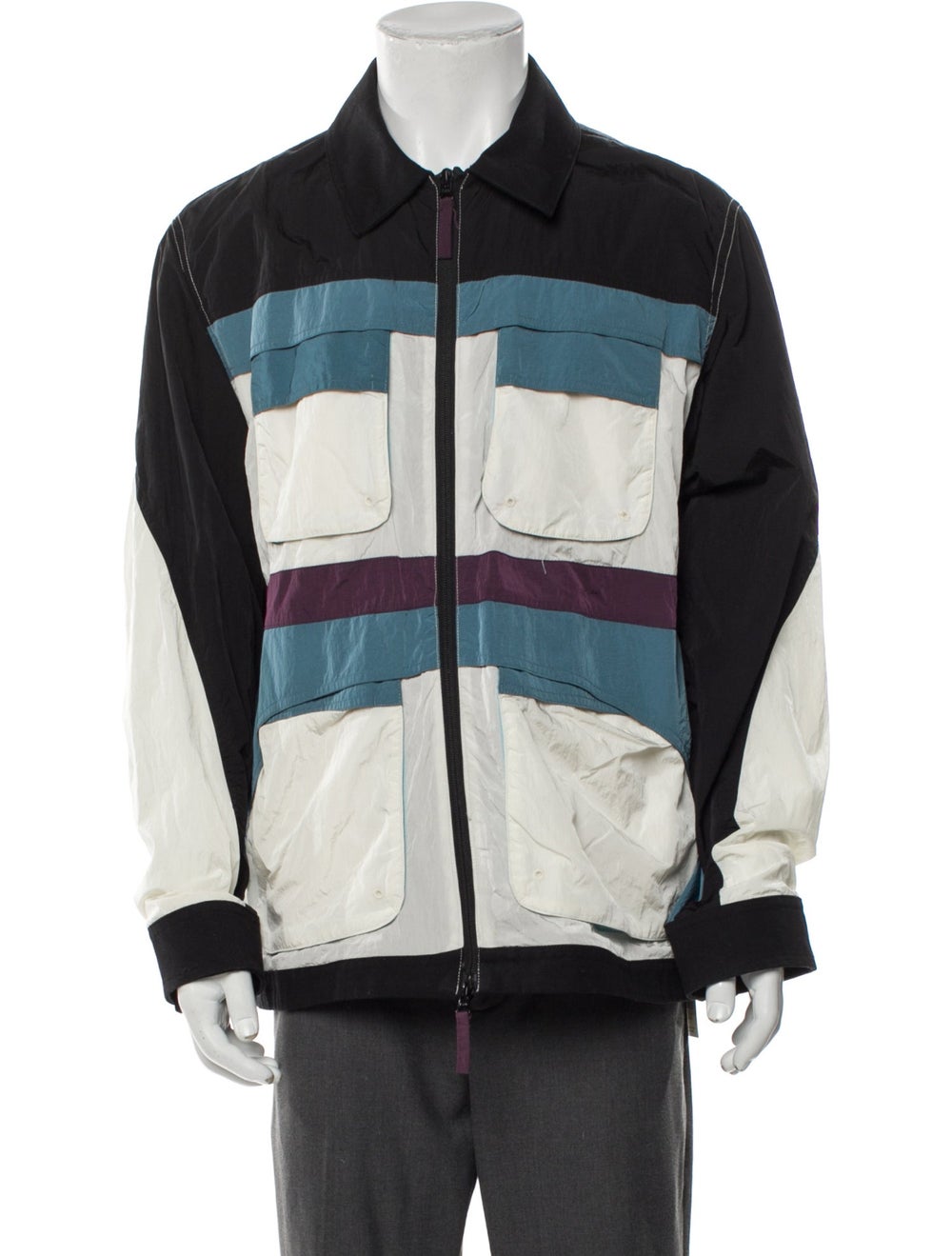 Kith Windbreaker Colorblock Pattern Embroidered A… - image 1