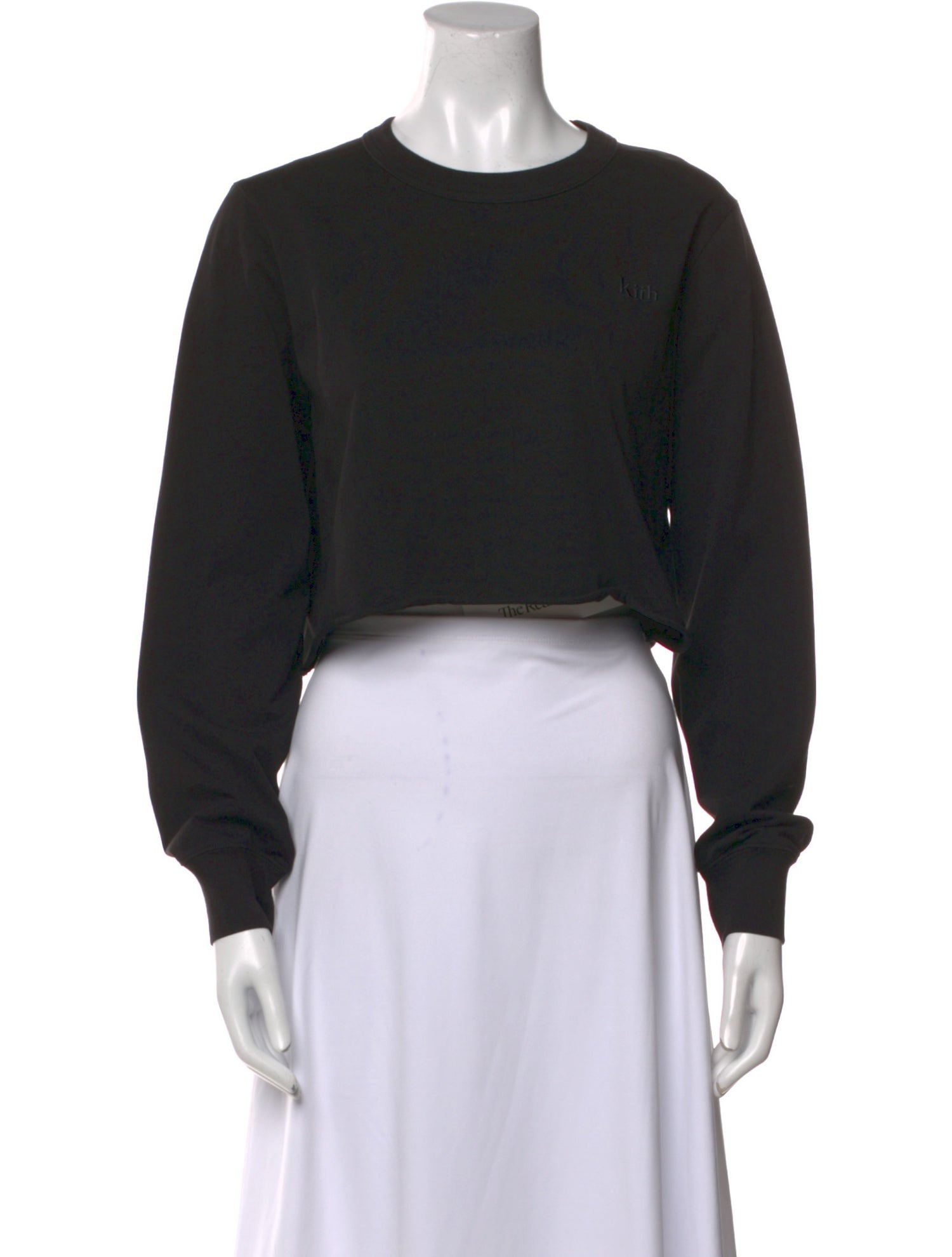 KITH Crew Neck Long Sleeve Crop Top