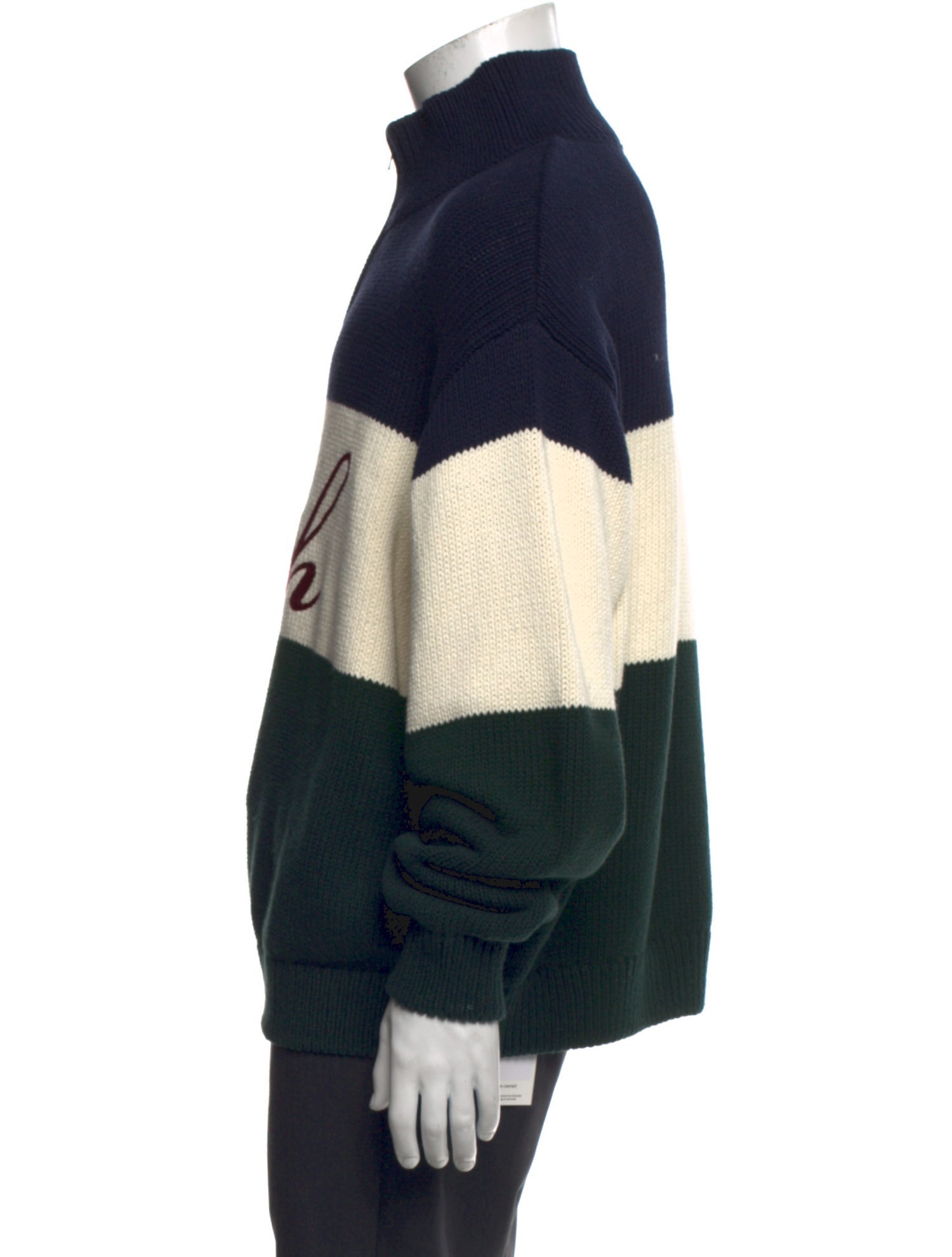 KITH Graphic Print Turtleneck Polo Sweater