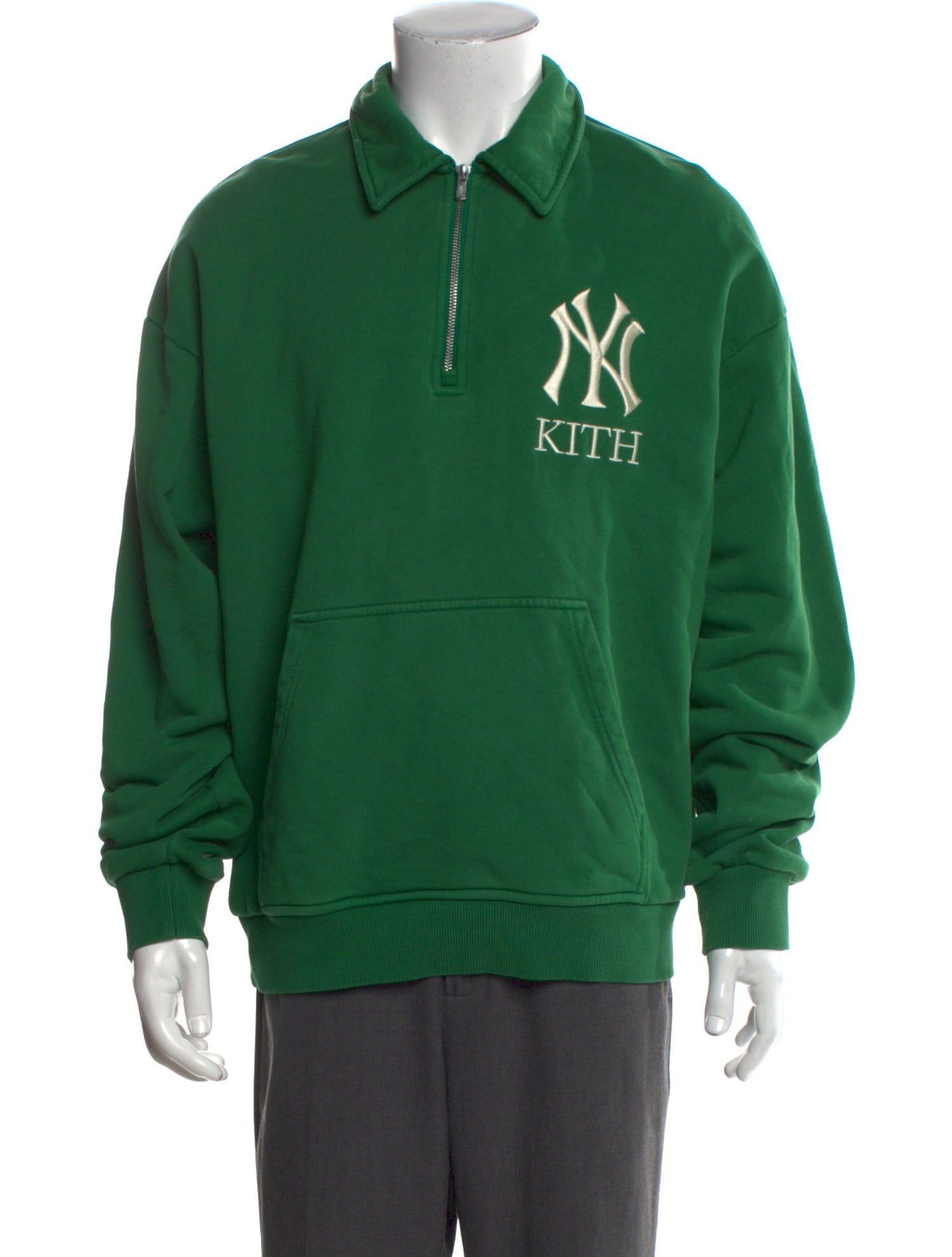 KITH x MLB Graphic Print Mock Neck Polo Sweater