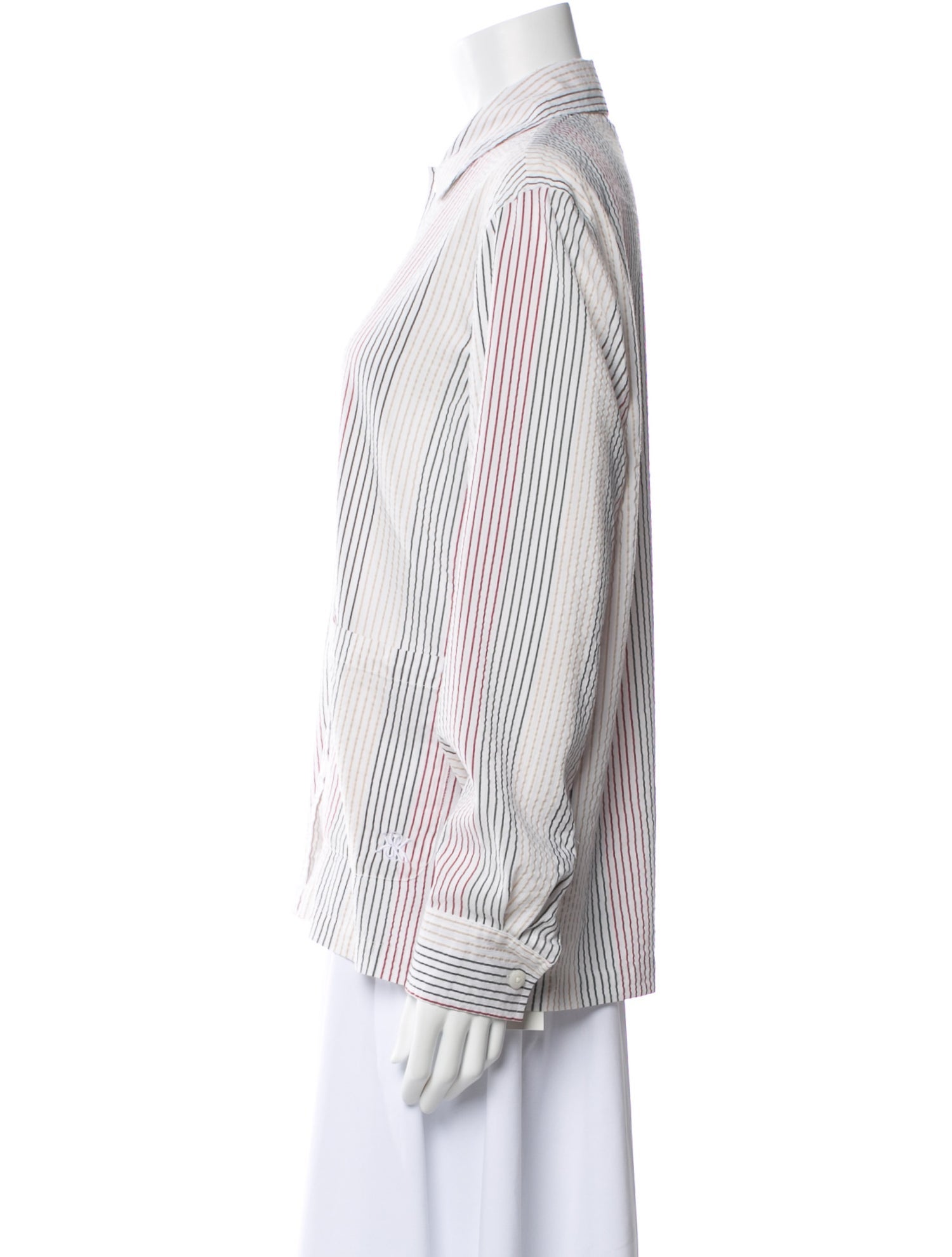KITH Striped Long Sleeve Button-Up Top