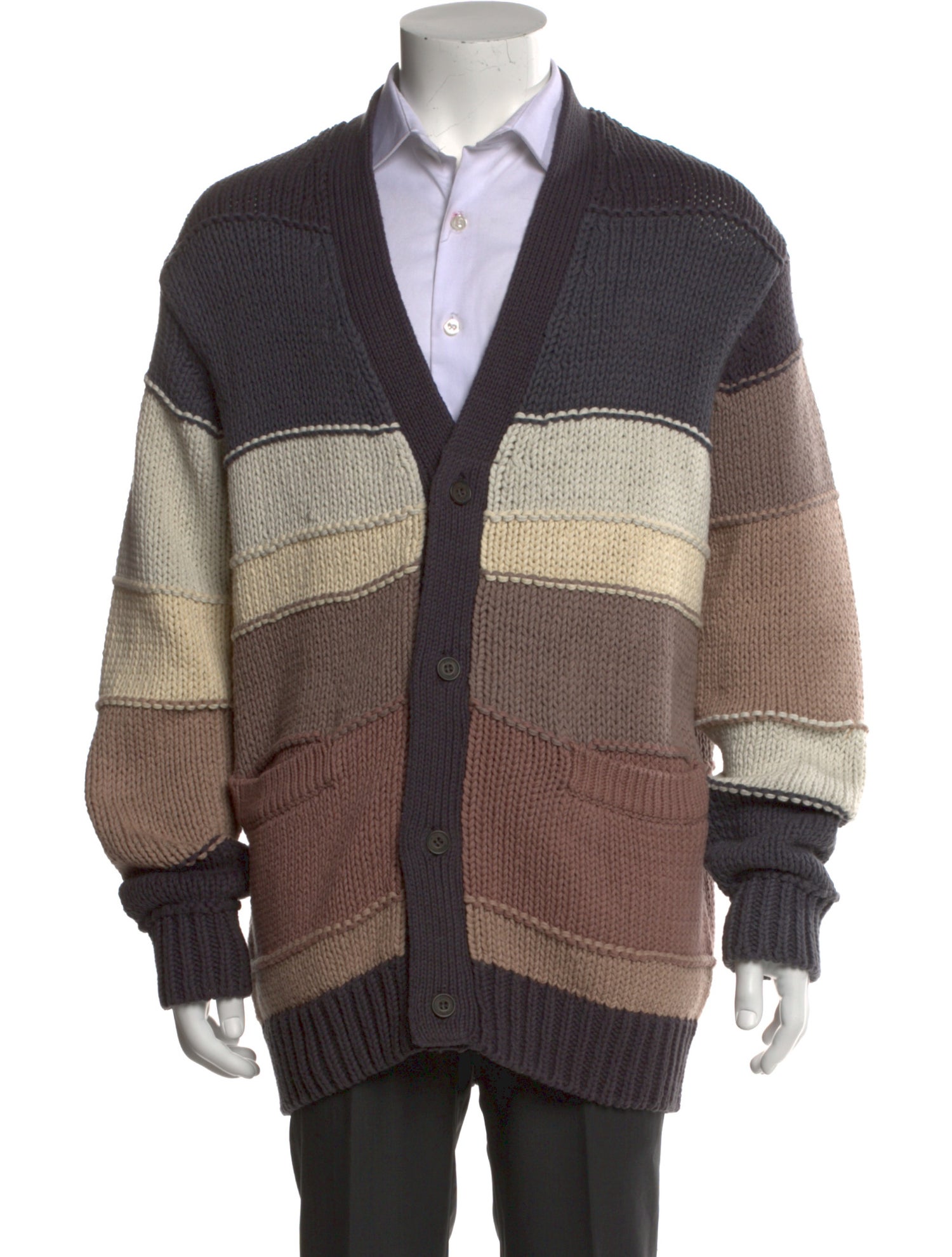KITH Colorblock Pattern V-Neck Cardigan