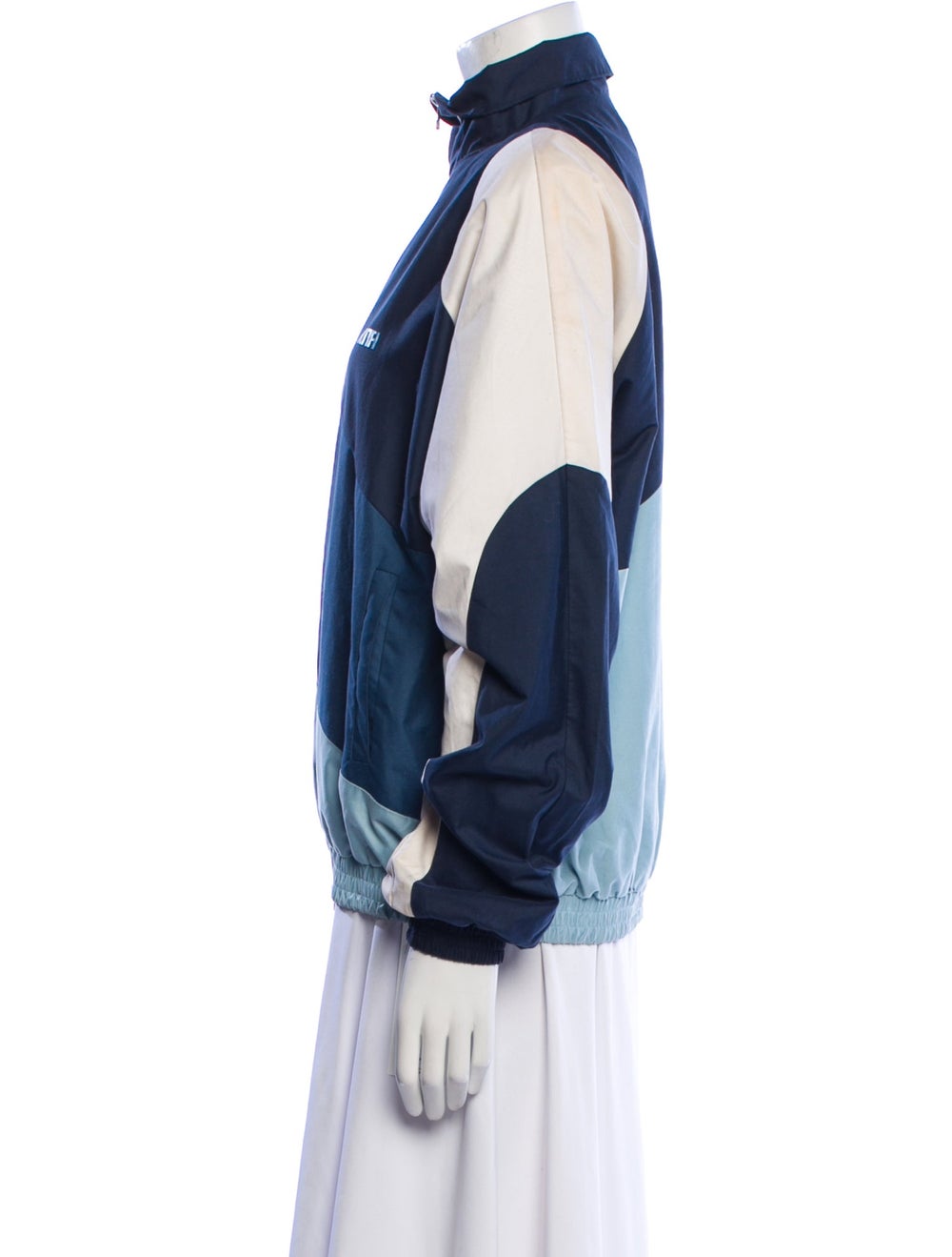Kith Jacket Blue Colorblock Pattern Embroidered A… - image 2