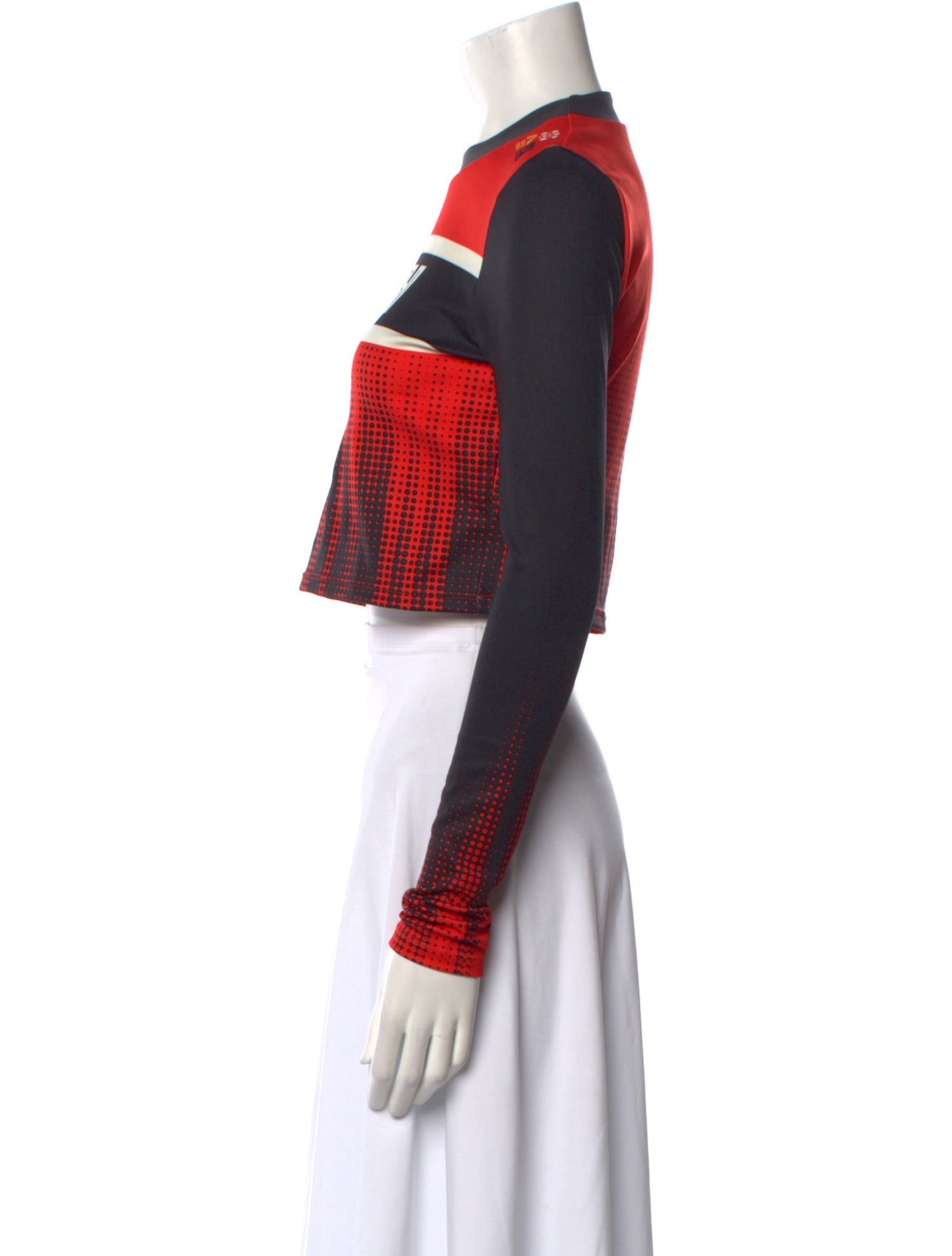 KITH Graphic Print Crew Neck Crop Top